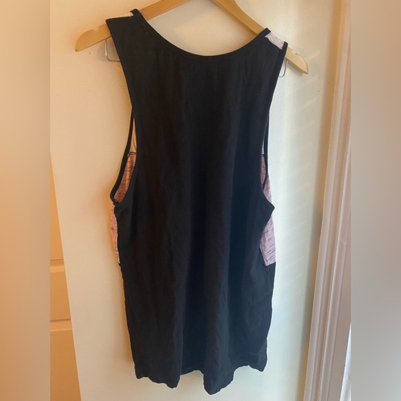 Men’s Cotton Tank Top Colorblock Black, Pink Gray Size XL Casual Beach Vacation - Picture 4 of 4